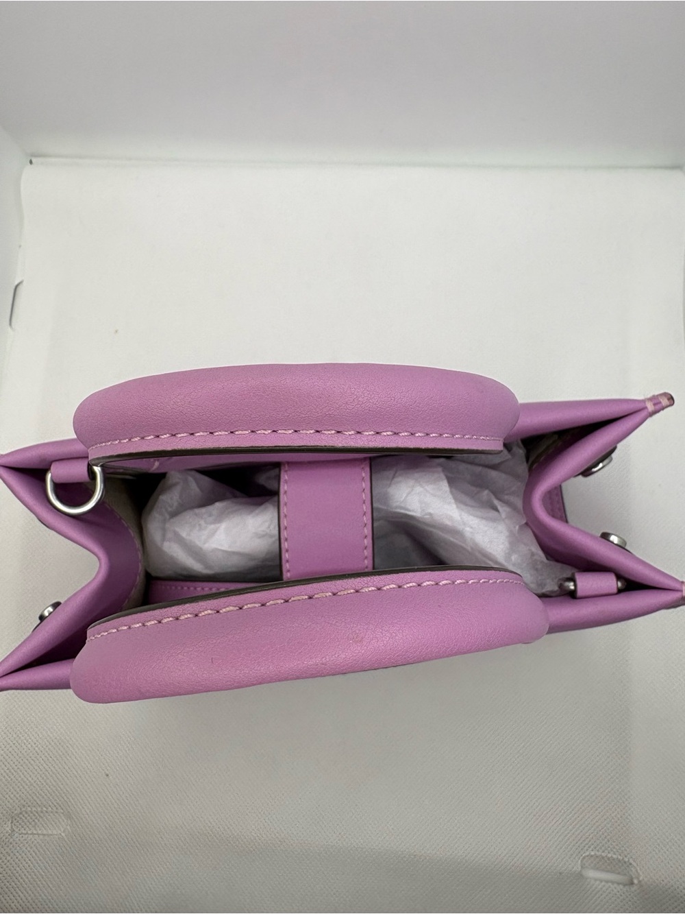 Tory Burch Lilac Mini Tote with Detachable Strap - Picture 7 of 10